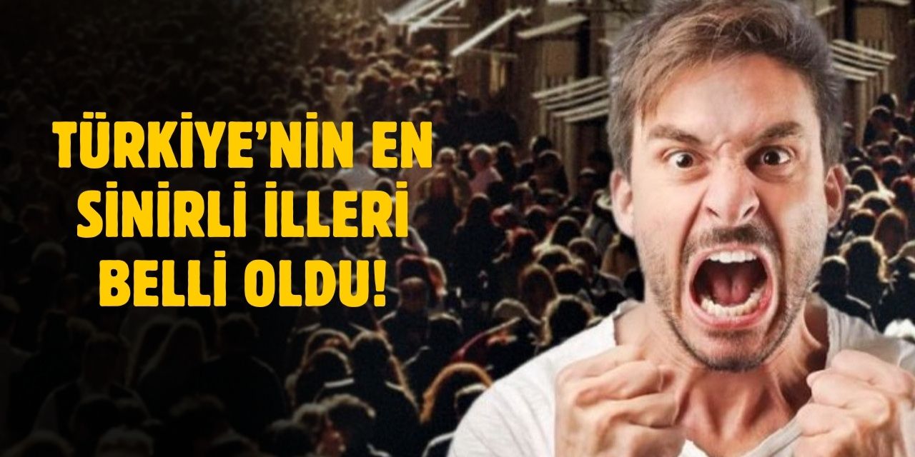 Türkiye'nin en sinirli illeri belli oldu! Liste güncellendi