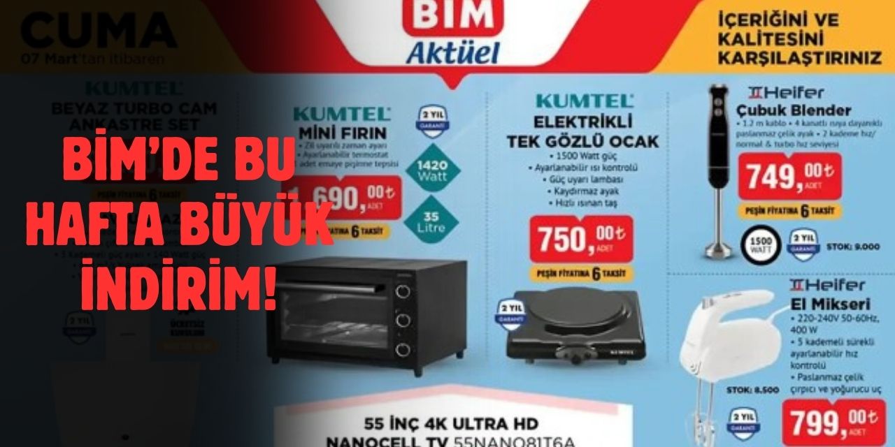 BİM 7 Mart 2025 Aktüel Ürünler Kataloğu Yayınlandı! İşte İndirimli Fiyatları!