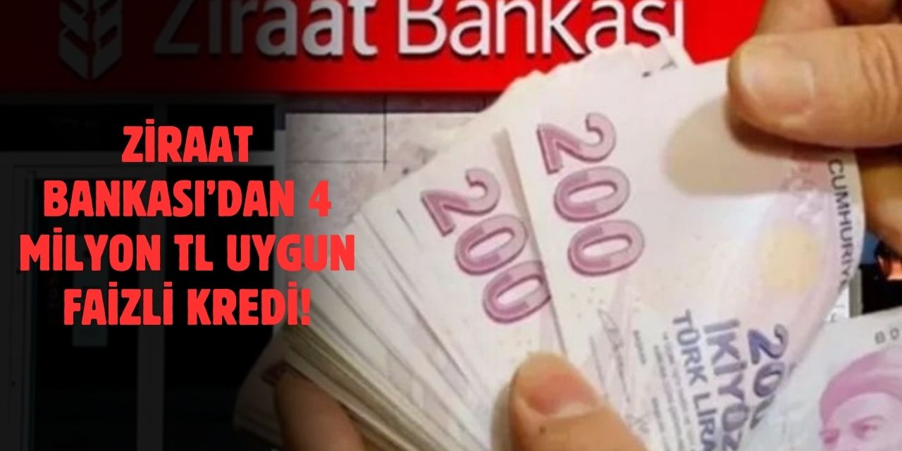 Ziraat Bankası Aylık 23.000 TL Taksitle 4 Milyon TL Konut Kredisi Veriyor!