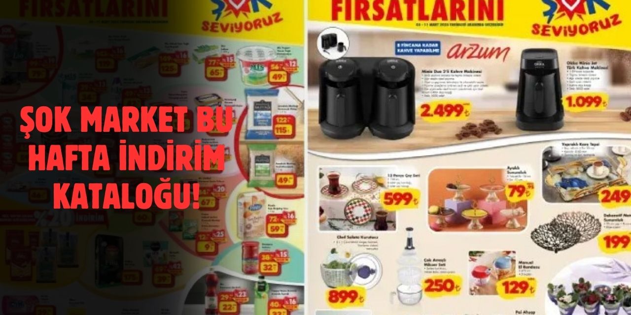 ŞOK 5 Mart 2025 Aktüel Kataloğu ve İndirim Fırsatları: Kahve Makinesi, Ütü, Saç Kurutma Makinesi