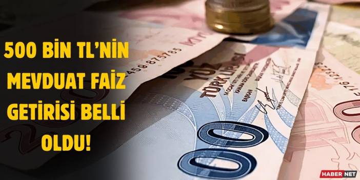 500 bin TL'nin mevduat faiz getirisi belli oldu! İşte banka banka mevduat faiz getirisi