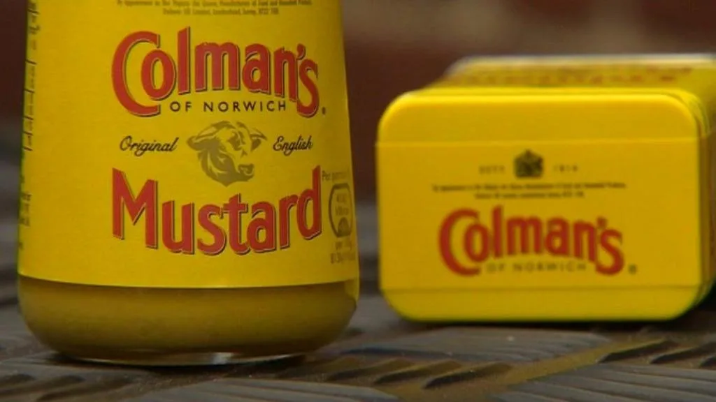 Банка горчицы Colman’s Mustard на фоне сделки Unilever и McCormick