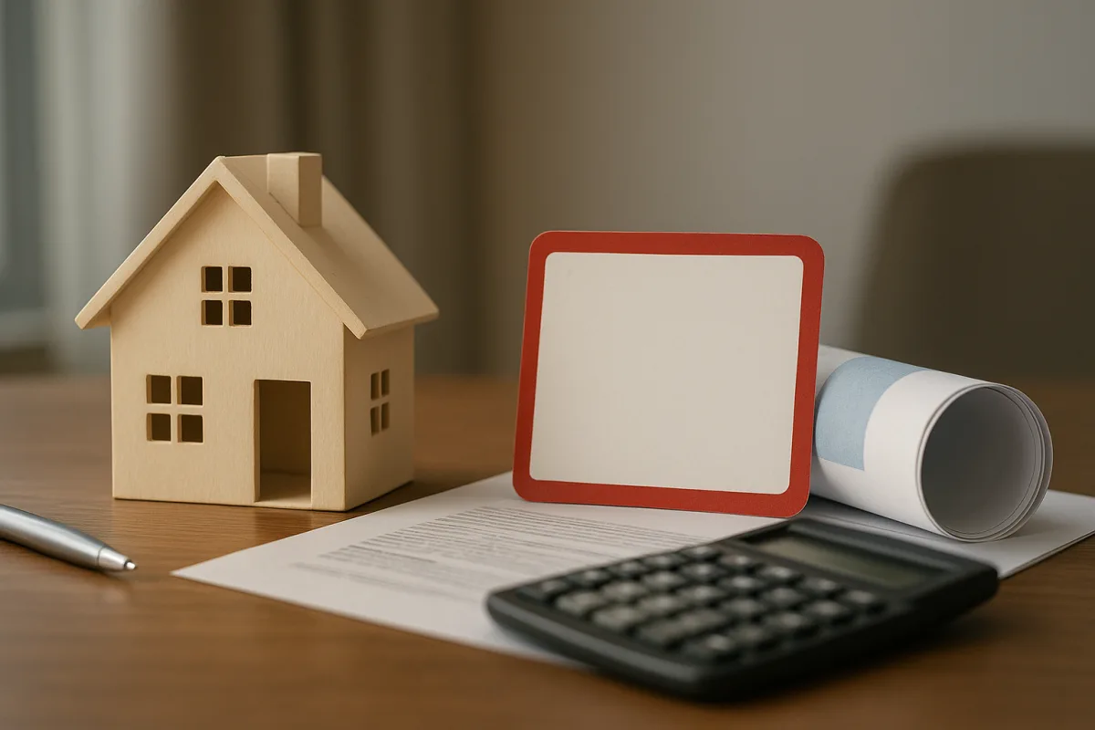 Home insurance and DASK policy documents on a table