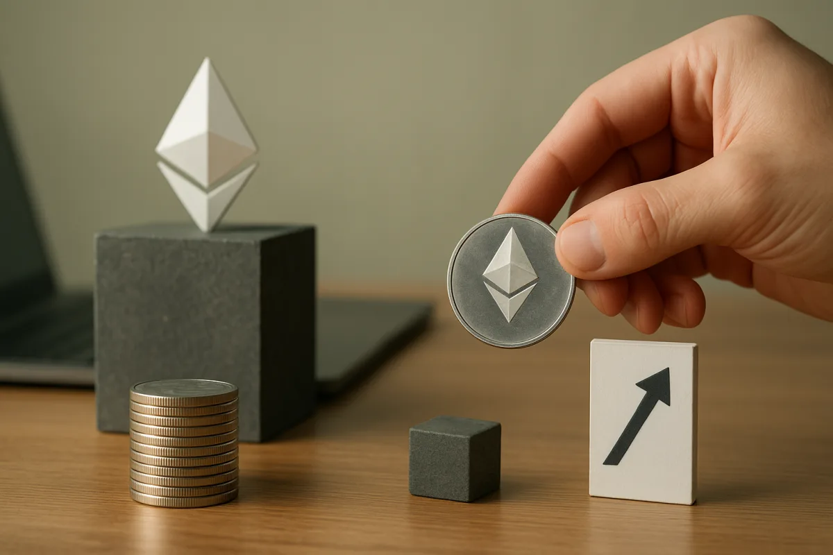Ethereum staking rehberini anlatan görsel: 32 ETH şartı, validatör, likit staking ve slashing riskleri
