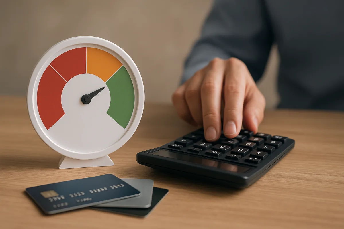 Persona revisando su score crediticio y sus deudas