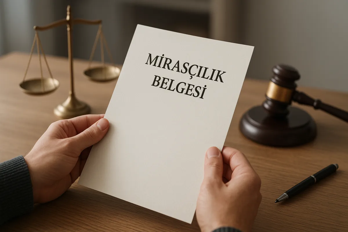 Certificate of inheritance document used in inheritance procedures