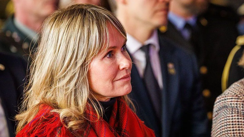 Oslo Mayor Anne Lindboe speaking after King Harald V’s death