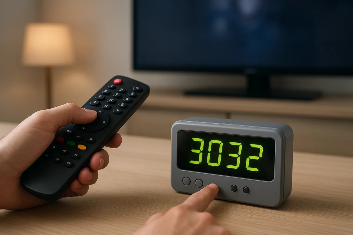 Peoplemeter device used to measure TV ratings in a home