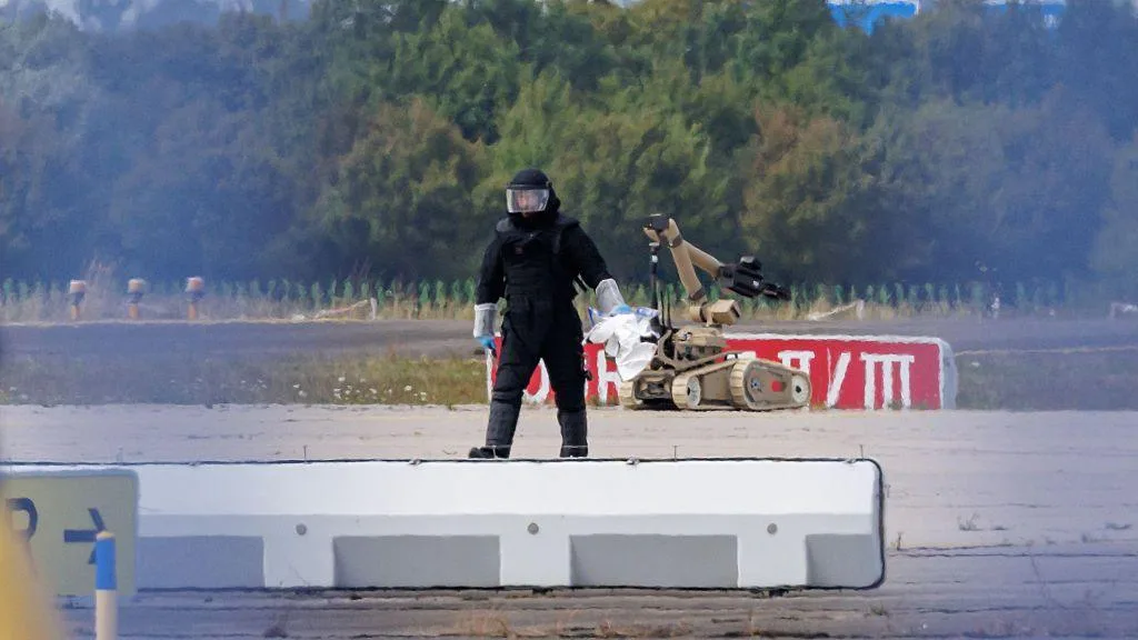 Leipzig/Halle Airport in Germany after a drone incident