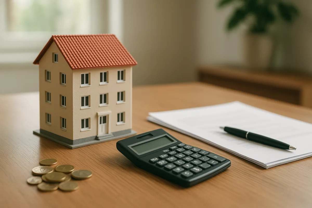 Apartment building management plan and monthly fee concept