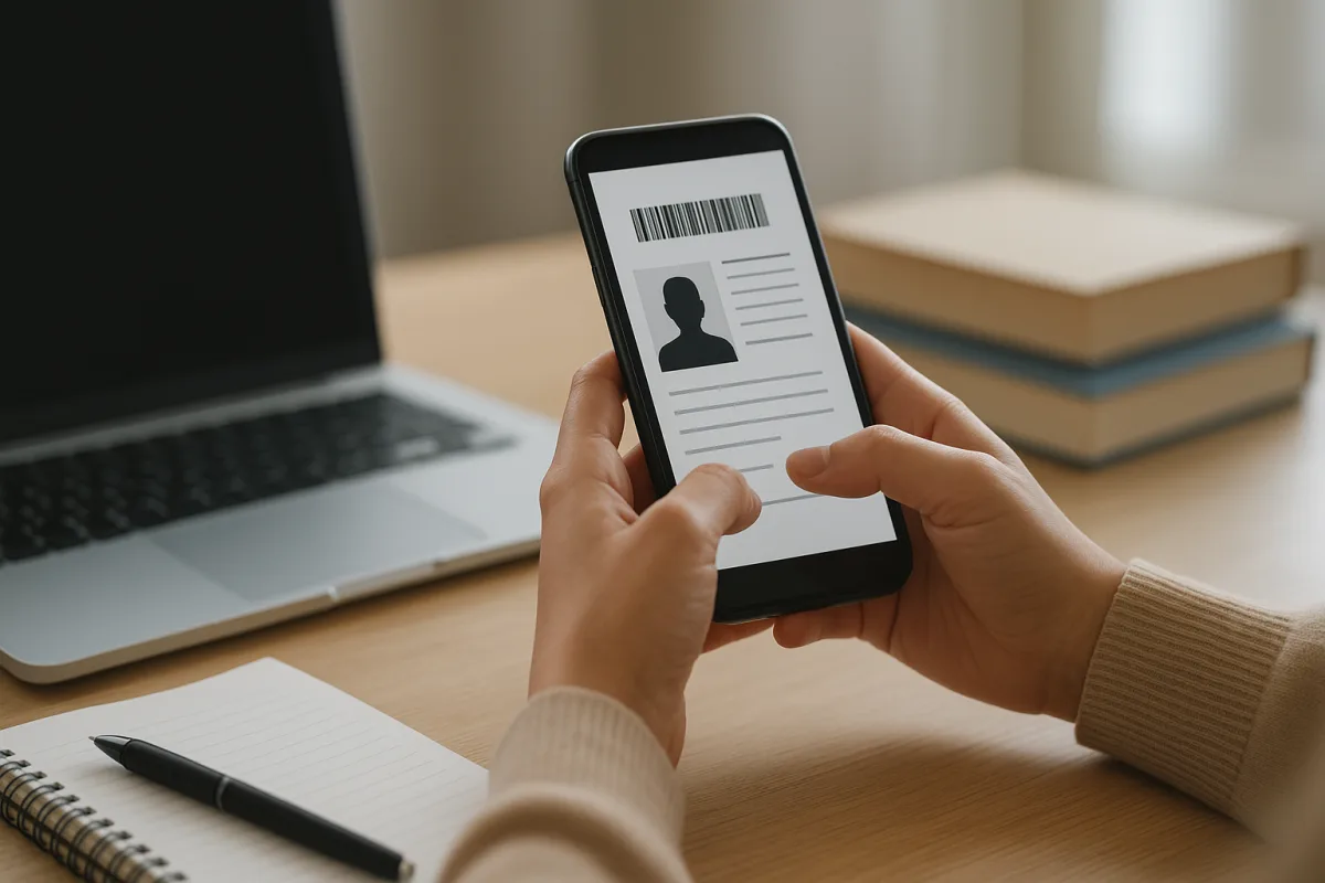 Attestation étudiante numérique avec code-barres sur e-Devlet
