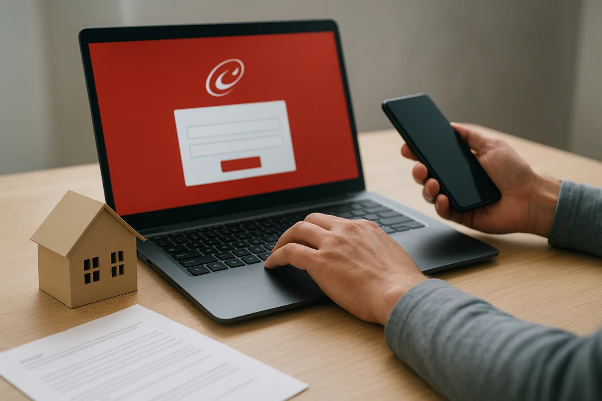 e-Devlet üzerinden adres değişikliği ve taşınma bildirimi işlemini gösteren dijital ekran
