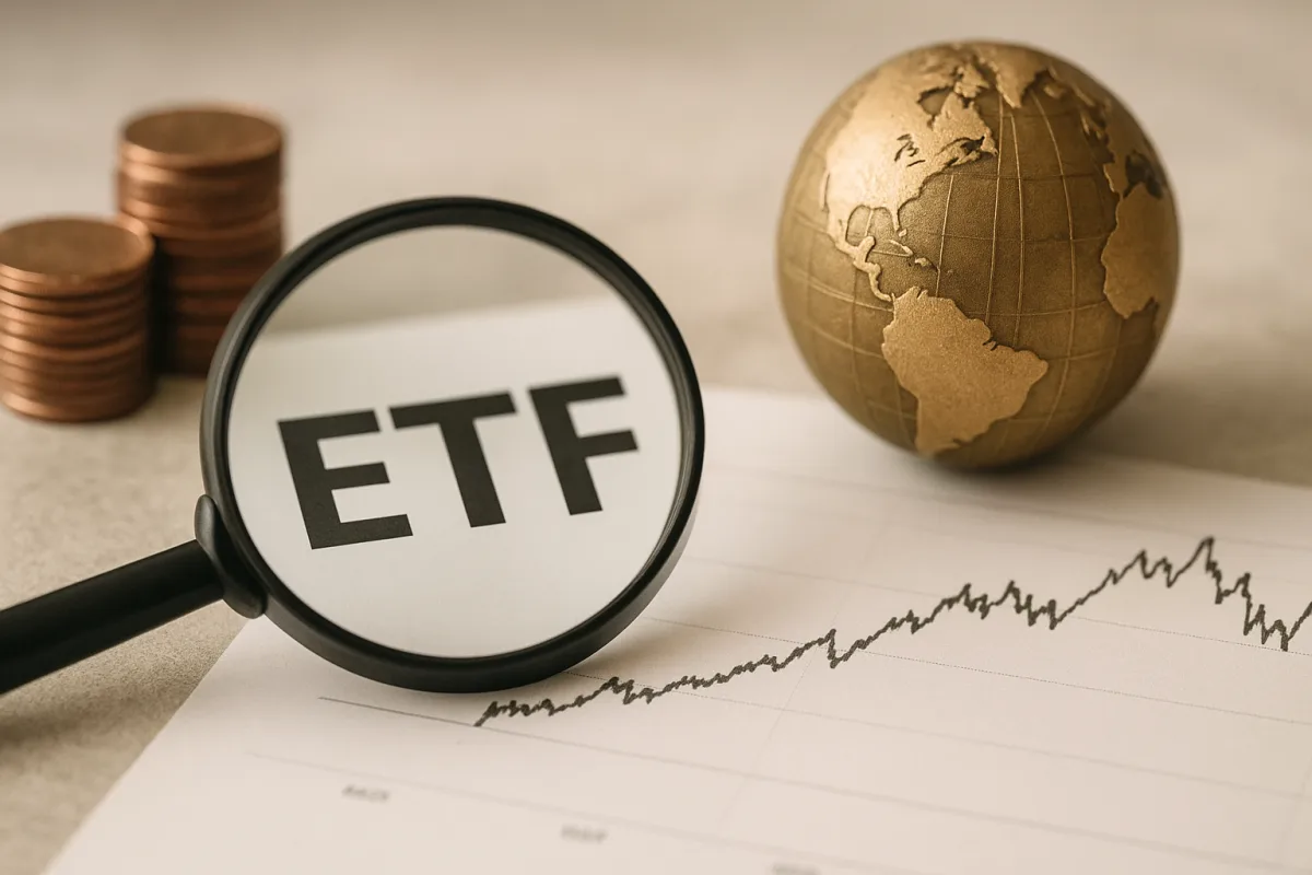 Börsengehandelter ETF auf einem Finanzbildschirm