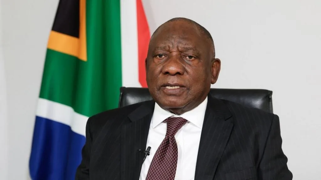 Cyril Ramaphosa speaking about violence against women in South Africa