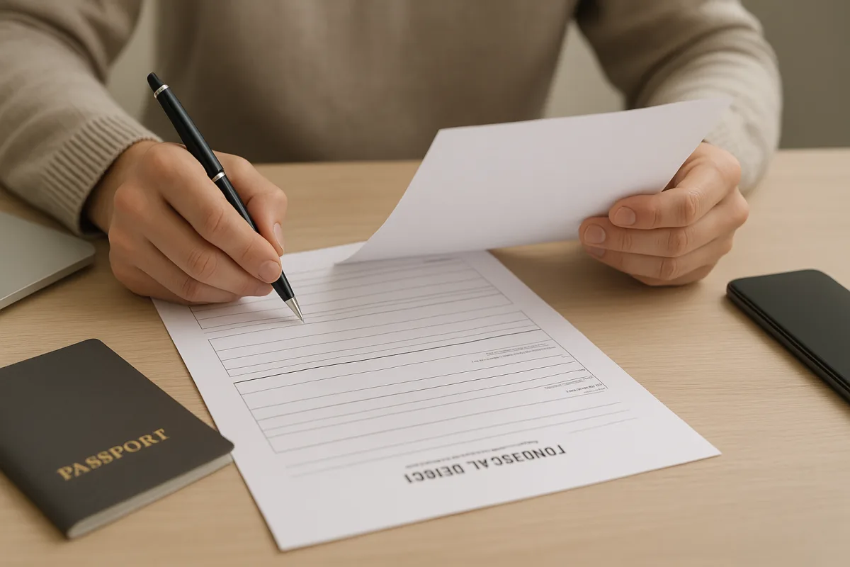 Residence certificate document and e-Devlet login on a screen