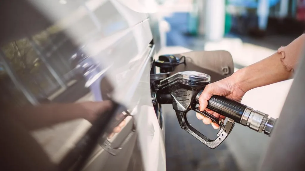 Diesel fuel pump in the UK with rising prices