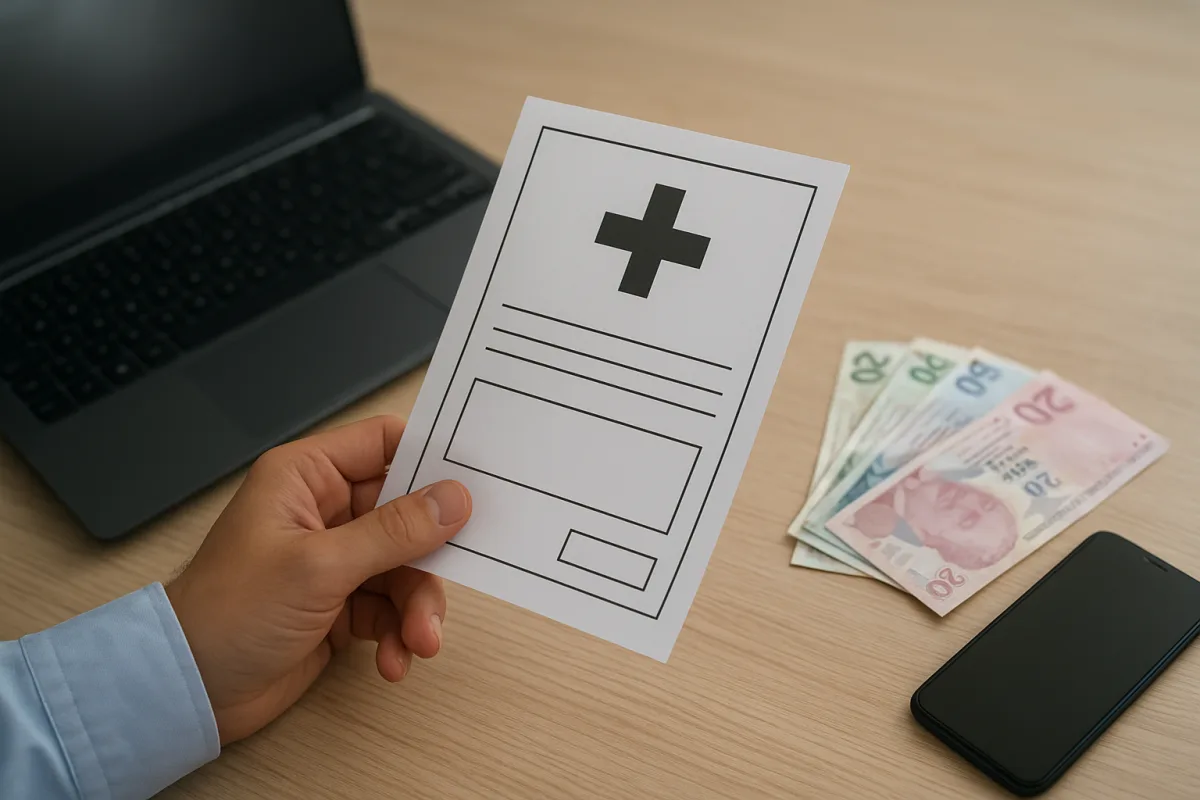 Employee checking sick leave benefit payment details on a laptop