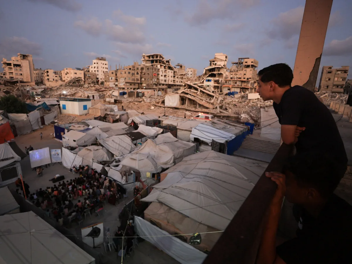 Israel Katz hablando sobre el plan para Gaza