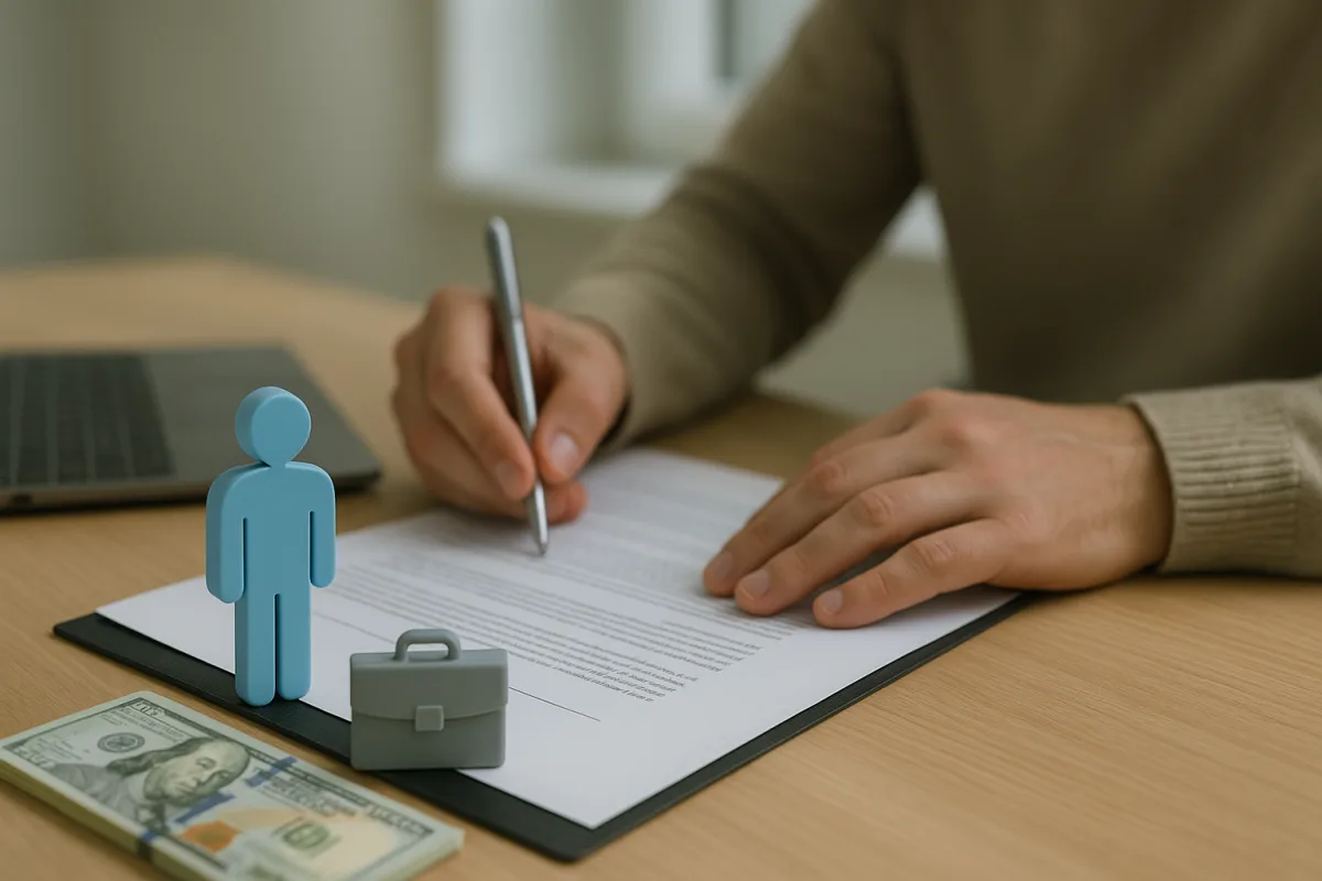 Employee and employer discussing short-time work allowance application