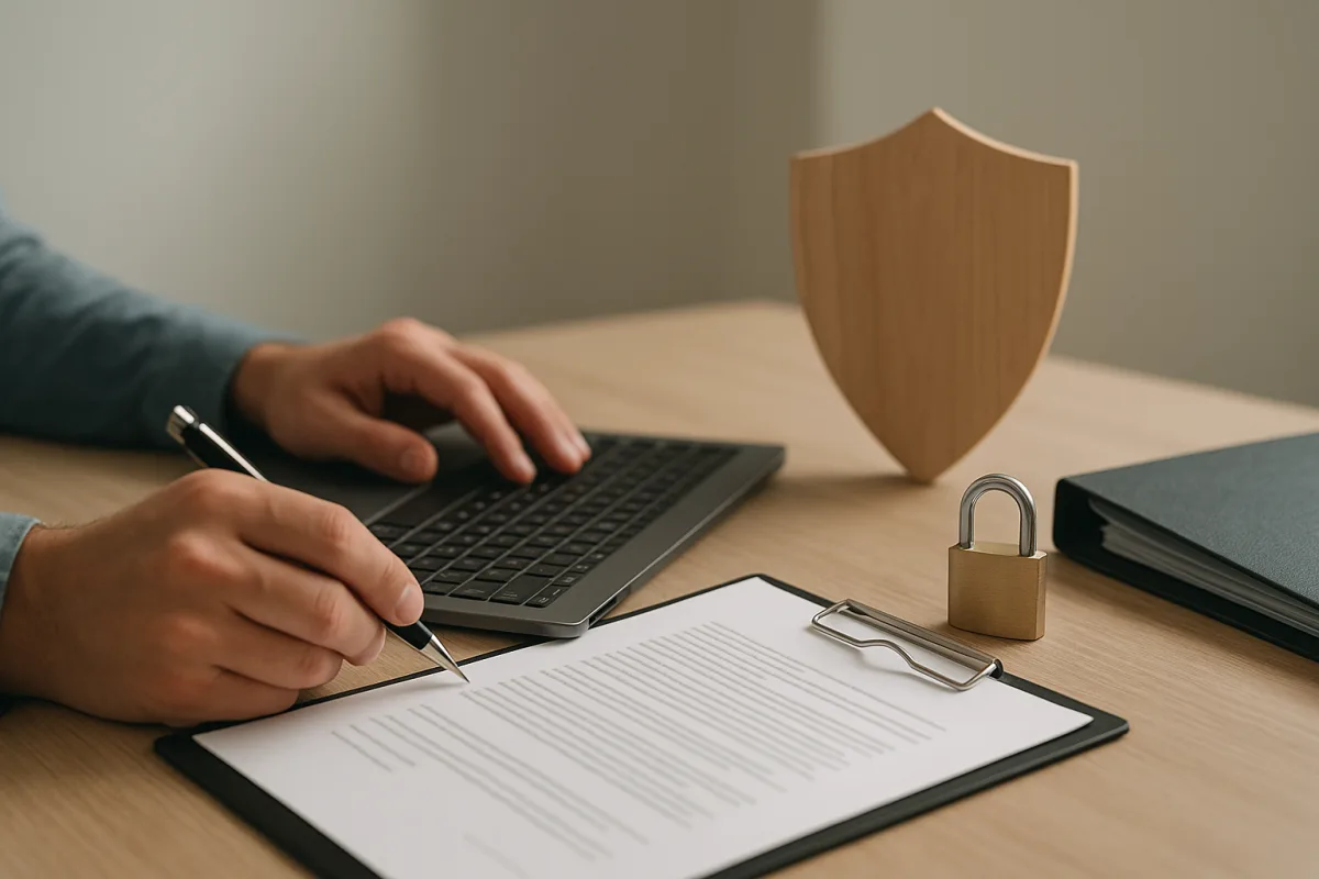 Person filling out a KVKK request form for personal data correction or deletion