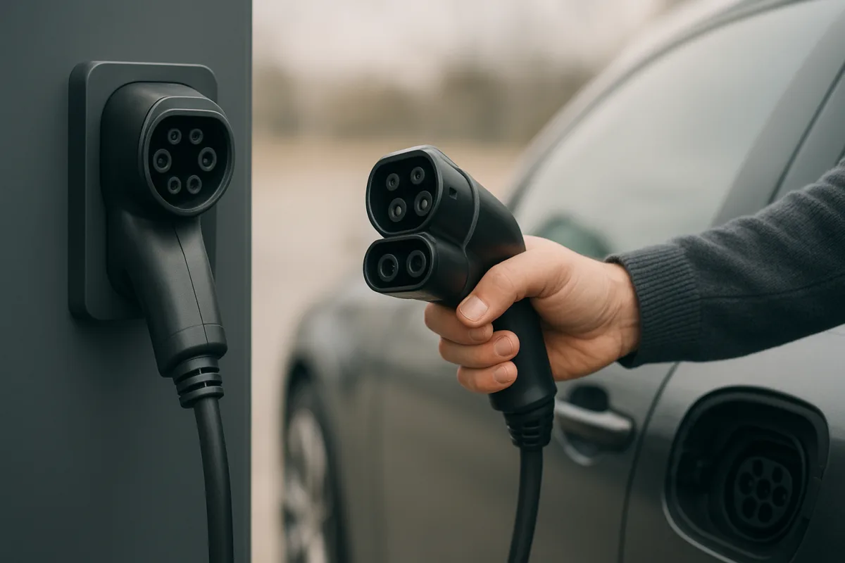 Electric vehicle charging at a public charging station