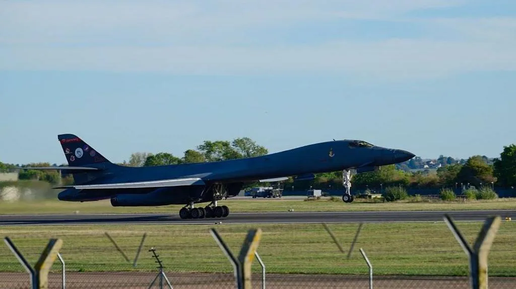 B-1 bombers at RAF Fairford air base in England