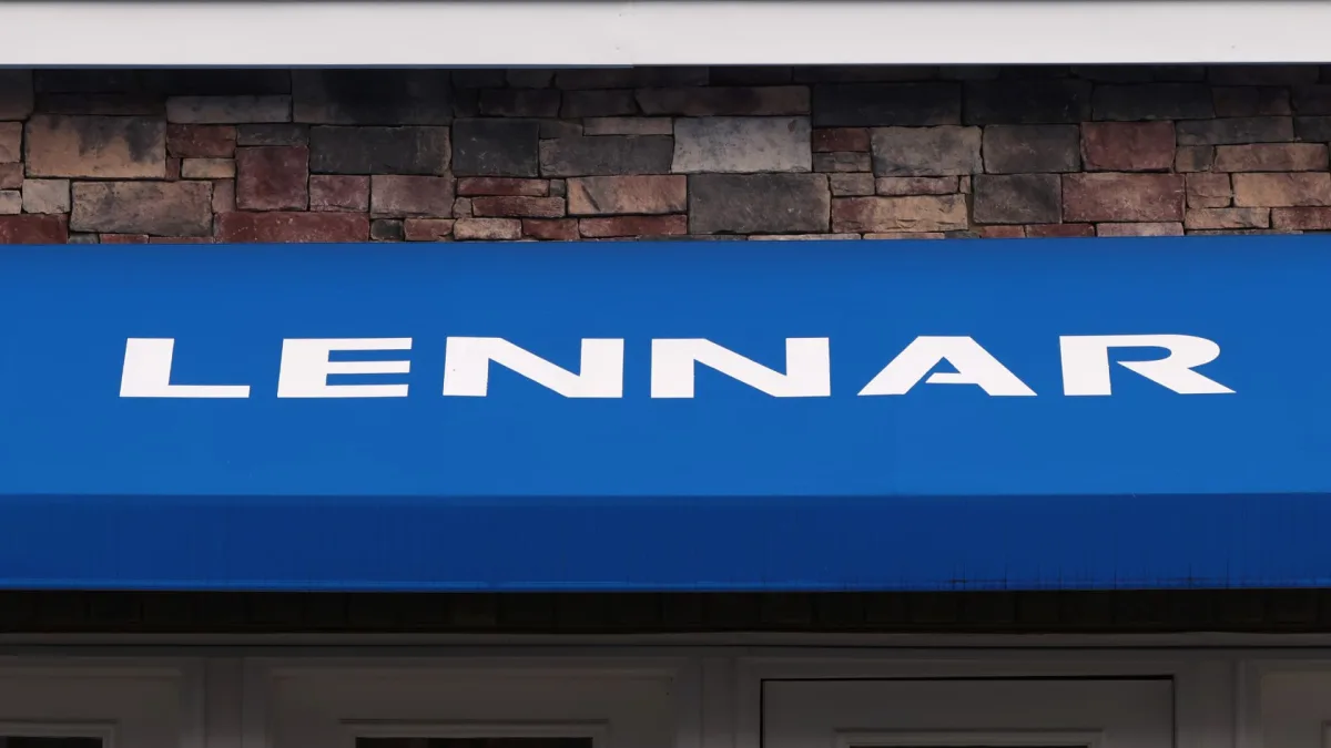 Berkshire Hathaway and Lennar stock market concept image