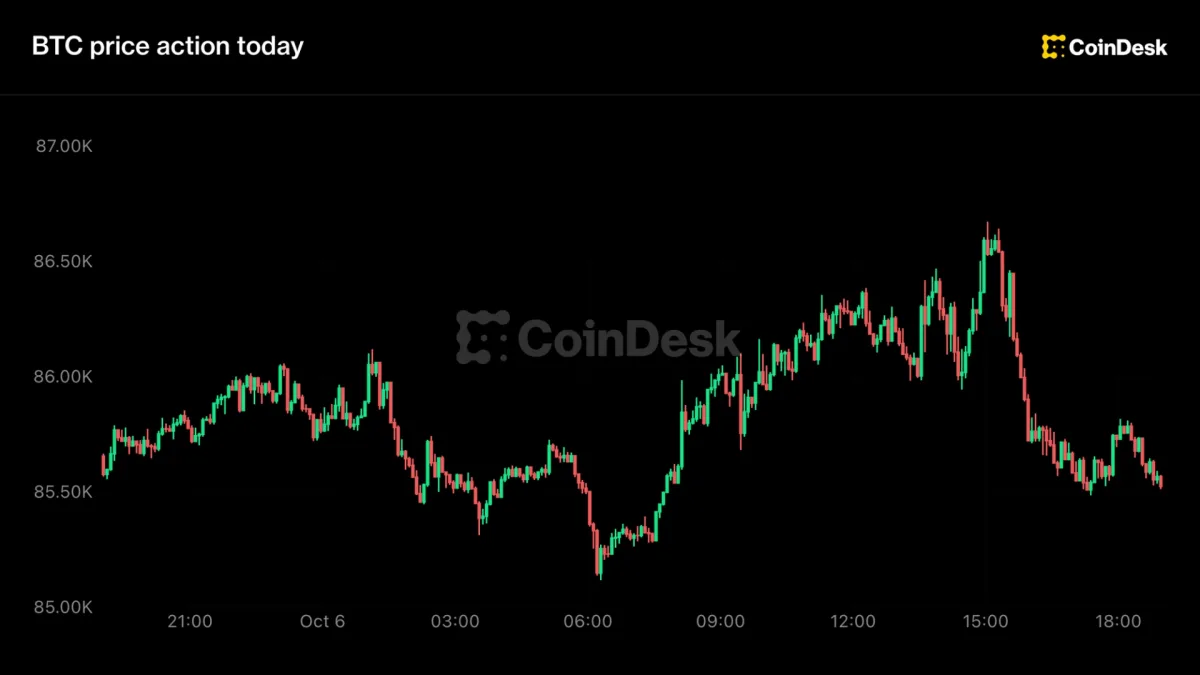 ABD borsaları rekor kırarken 86 bin dolar çevresinde dalgalanan bitcoin fiyat ekranı