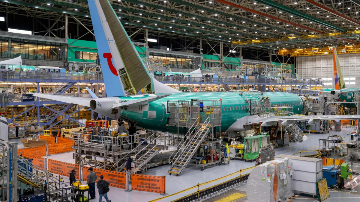 Boeing employees and engineers in a labor vote
