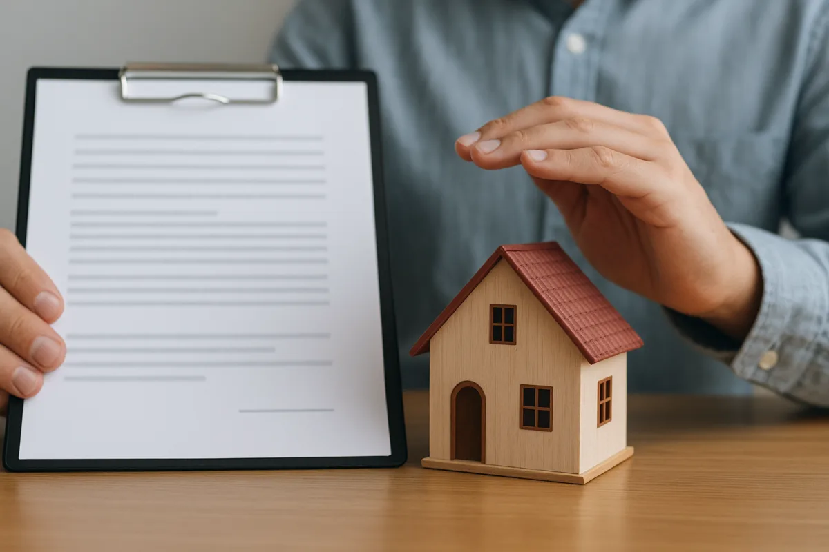 Illustration of a home with DASK and home insurance coverage