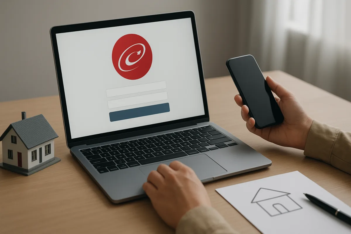 شخص يستخدم خدمة تغيير العنوان عبر e-Devlet بعد الانتقال