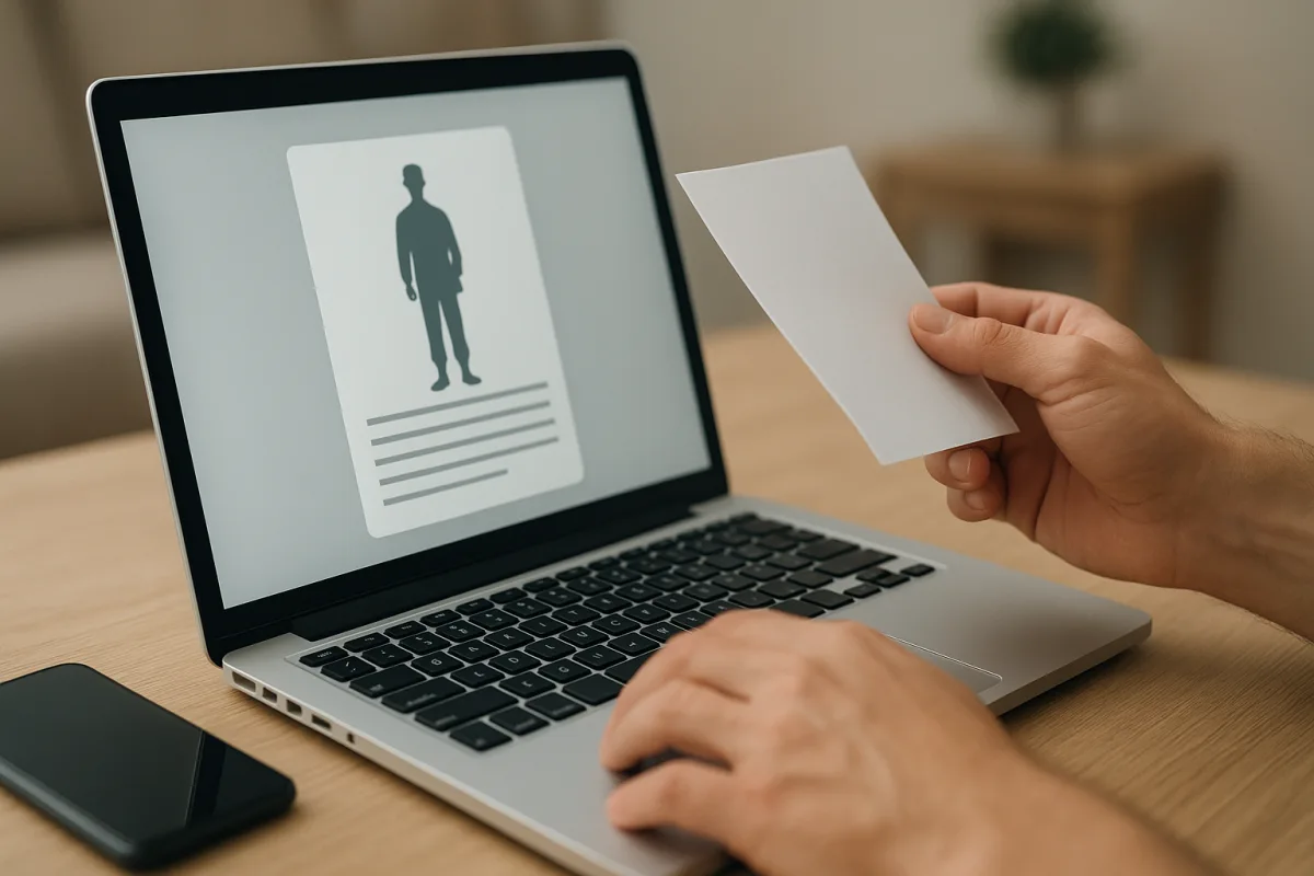 Person viewing a military status certificate on Turkey’s e-Government portal