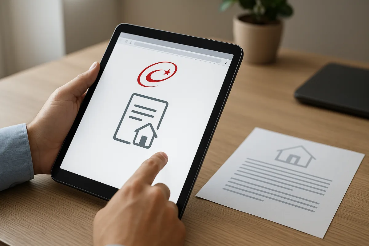 Person viewing an address certificate request on e-Government