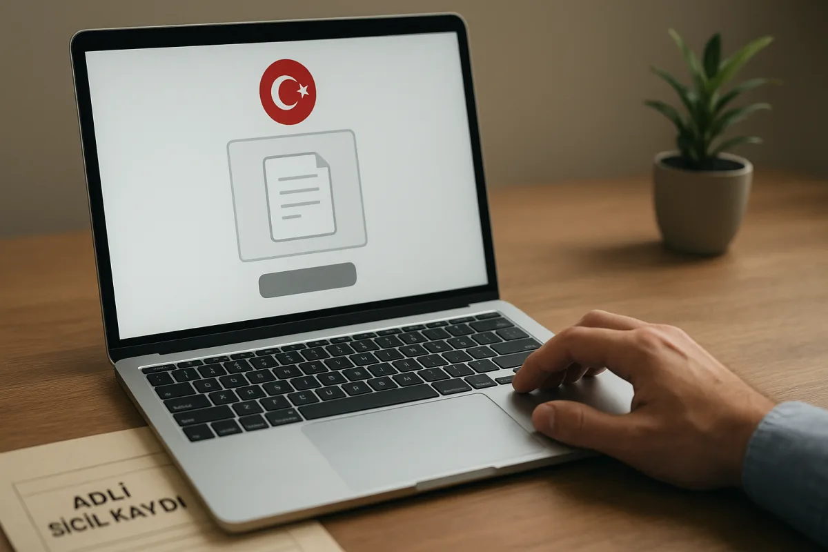 Pantalla de e-Devlet para solicitar el certificado de antecedentes penales