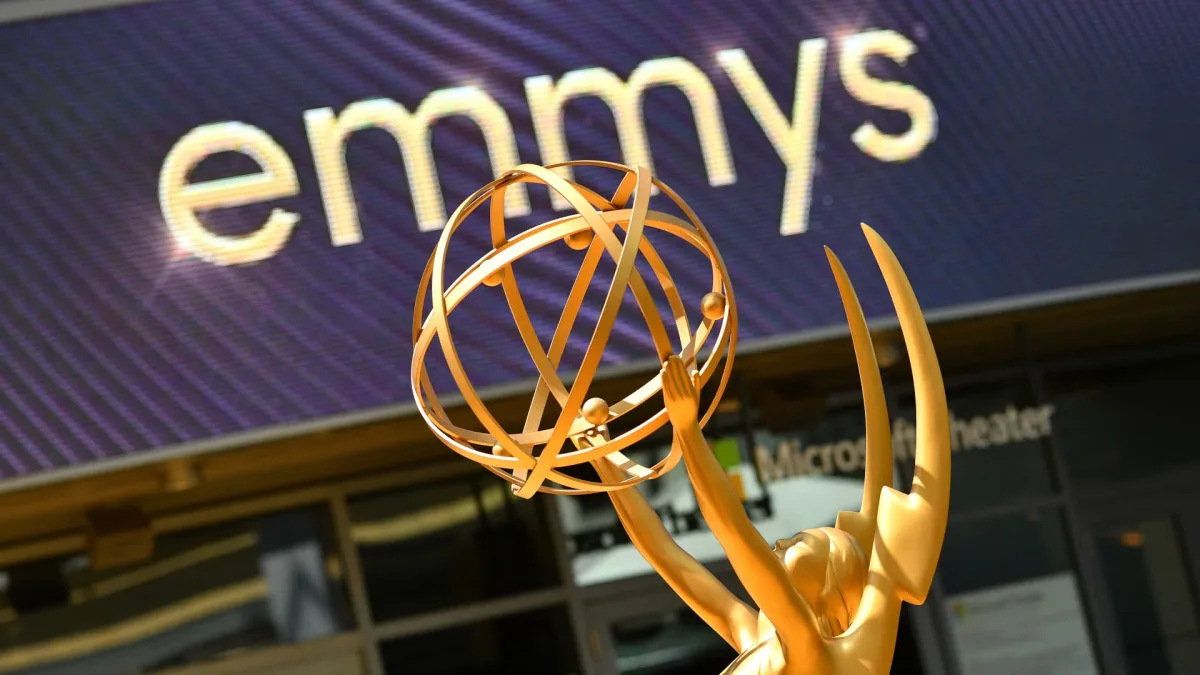 Emmy Awards ceremony stage with Prime Video and Amazon branding