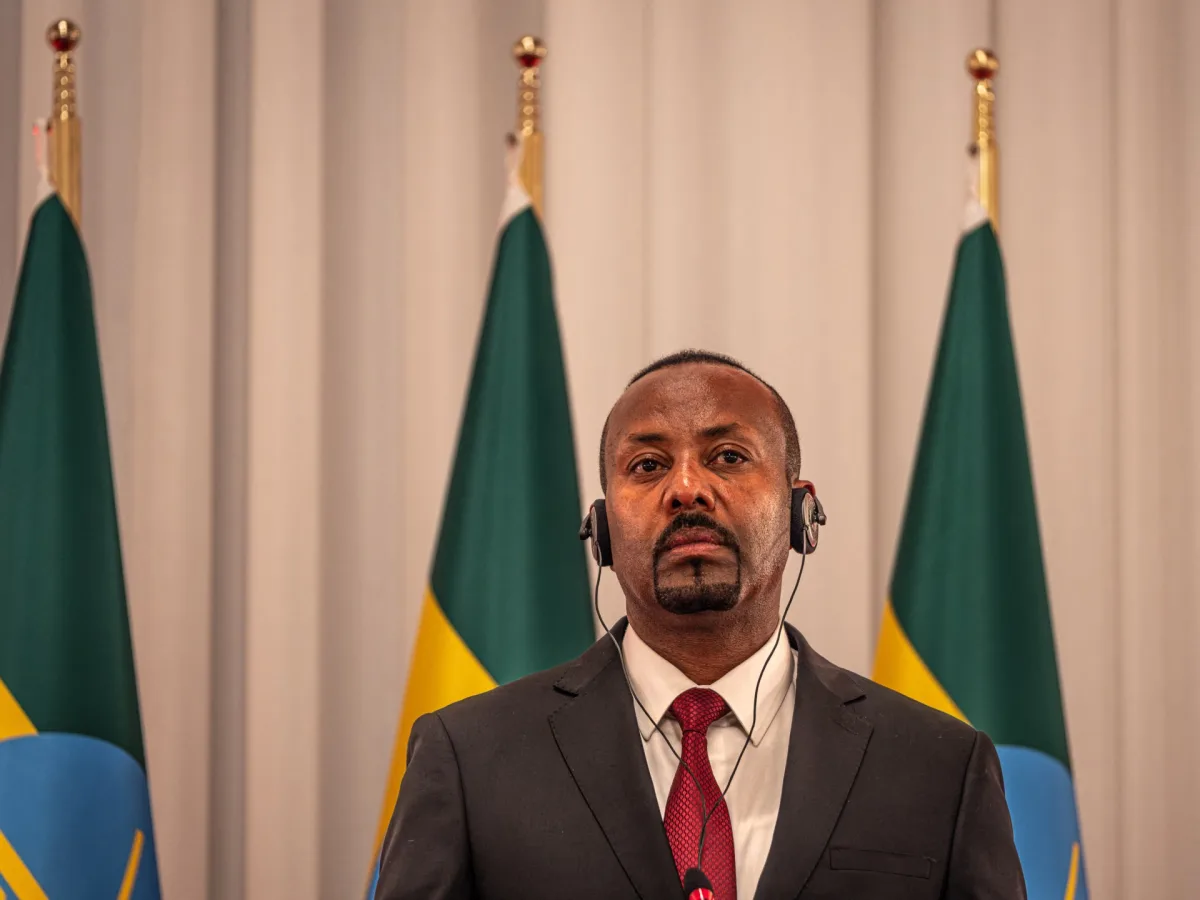 Ethiopian Prime Minister Abiy Ahmed speaking in parliament