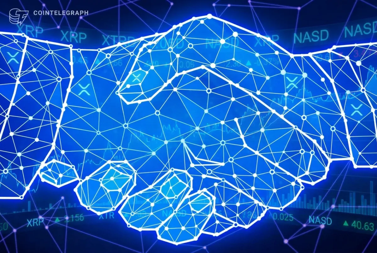 Evernorth logo with XRP and Nasdaq listing concept