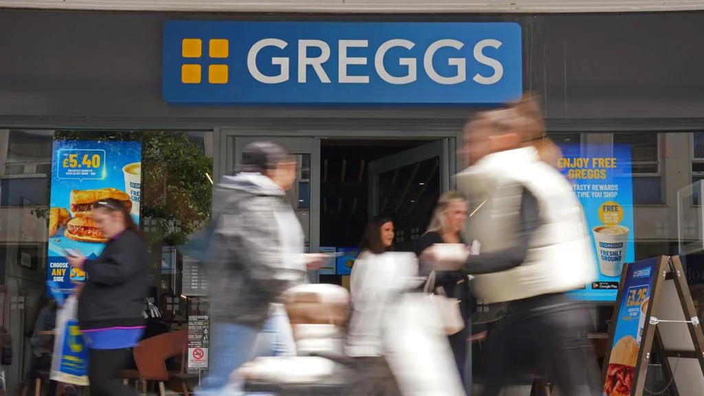 Greggs bakery storefront and logo