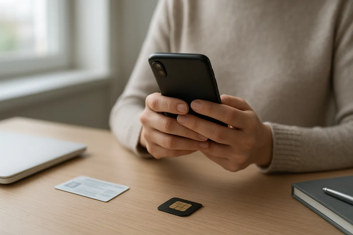 Persona consultando el registro IMEI en e-Devlet