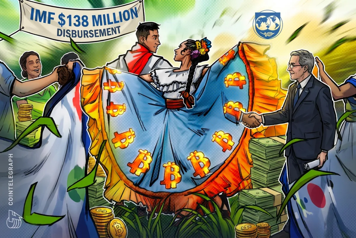 Billetes de dólares y referencia a Bitcoin en El Salvador bajo supervisión del FMI