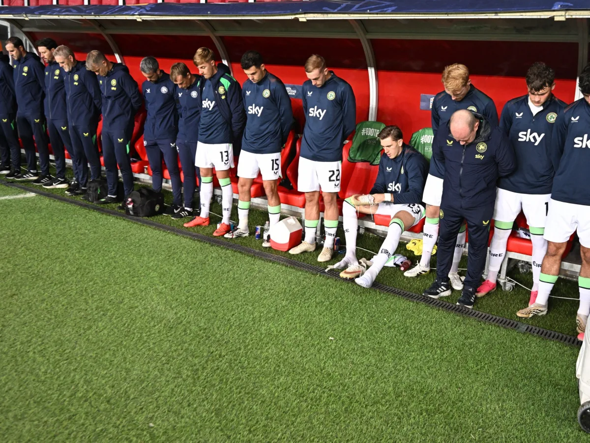 Ireland players during the controversial UEFA Nations League match against Israel