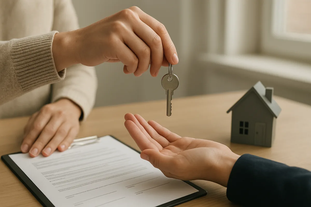 Kiralık daire tesliminde depozito iadesi ve olası kesinti koşullarını anlatan görsel