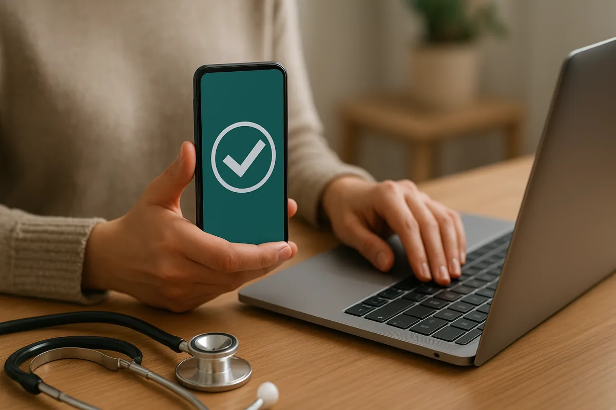 Patient checking an MHRS hospital appointment confirmation screen