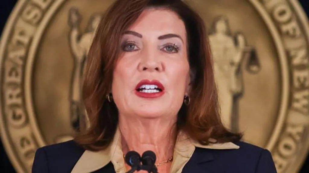 Governor Kathy Hochul speaking about the Cornell rape investigation