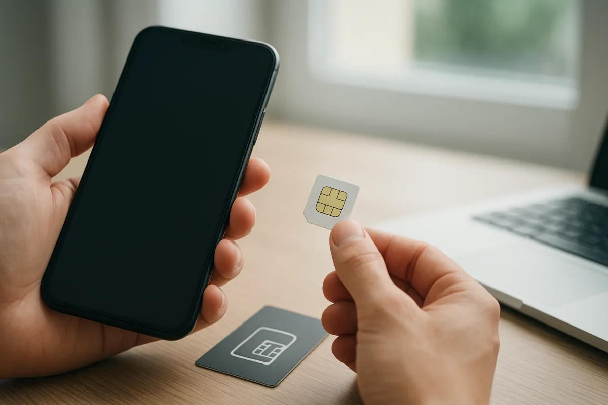 Numara taşıma başvurusu yapan kullanıcının yeni SIM kart ve telefon ekranını kontrol etmesi