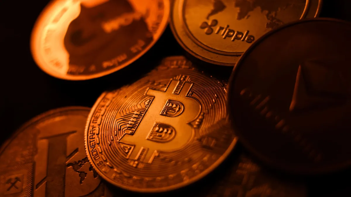 SEC building with Bitcoin and digital asset graphics