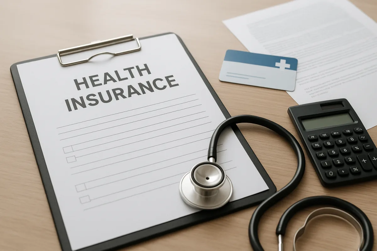 Persona revisando una póliza de seguro de salud complementario