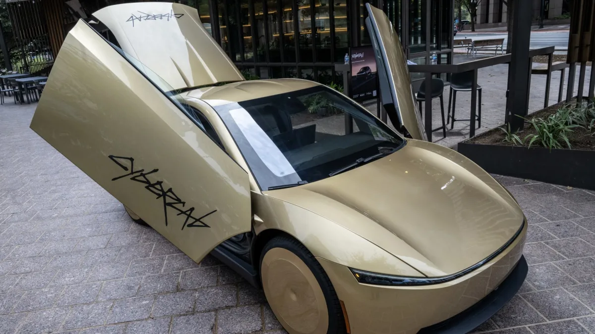 Tesla Cybercab autonomous vehicle in Austin, Texas