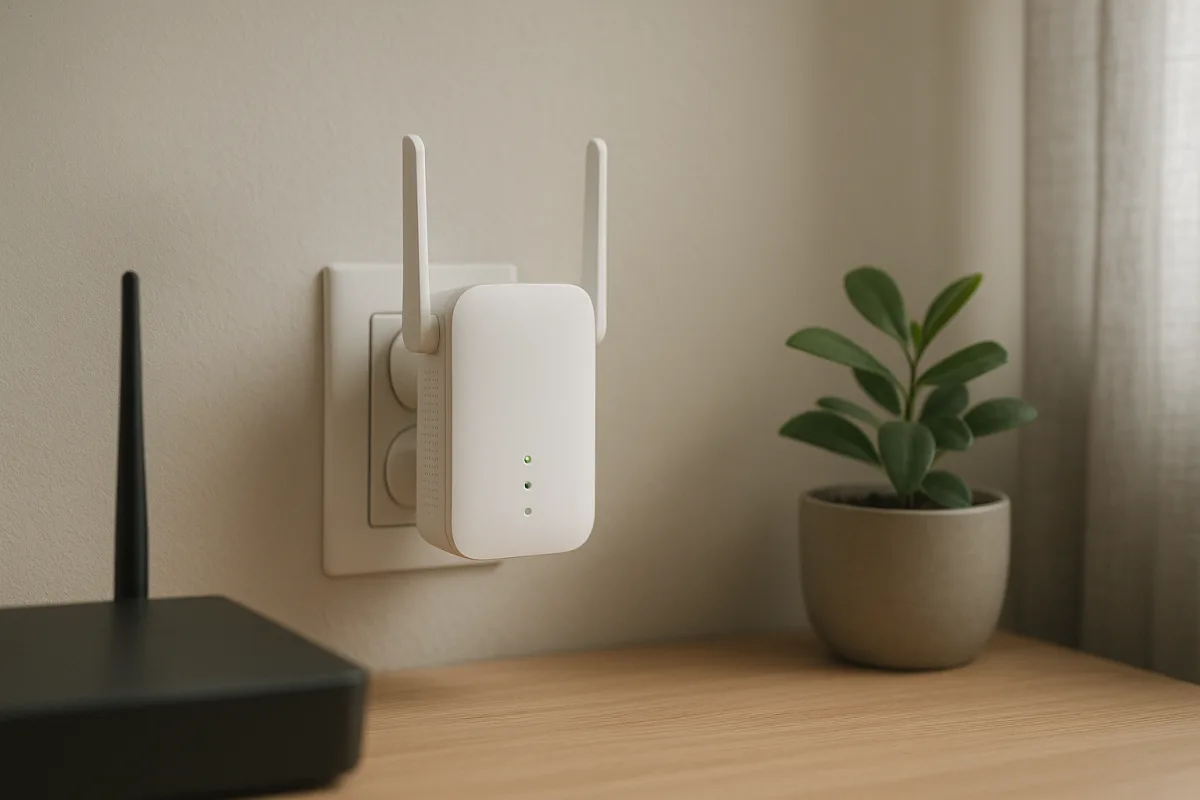 WLAN-Repeater zur Verbesserung der WLAN-Reichweite im Haus