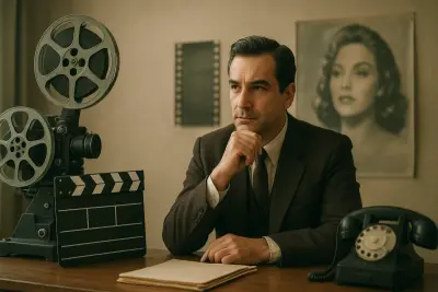 Beyoğlu’ndaki Yeşilçam Sokağı ve eski sinema afişlerini çağrıştıran nostaljik Türk sineması sahnesi